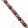 Sky Jewelry Серебряный браслет 925 проба с камнями Спессартин