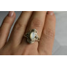 Sky Jewelry Серебряное кольцо с Перламутром и камнями Шпинель