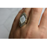 Sky Jewelry Серебряное кольцо с Перламутром и камнями Морион