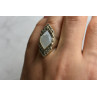 Sky Jewelry Серебряное кольцо с Перламутром и камнями Морион
