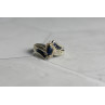 Sky Jewelry Серебряное кольцо 925 проба с синим и белым Сапфиром