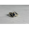 Sky Jewelry Серебряное кольцо 925 проба с синим и белым Сапфиром