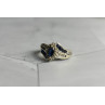 Sky Jewelry Серебряное кольцо 925 проба с синим и белым Сапфиром