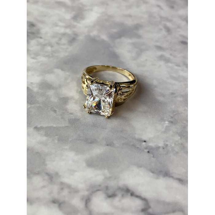 Sky Jewelry Золотое кольцо с Фианитом 10К (417  проба)