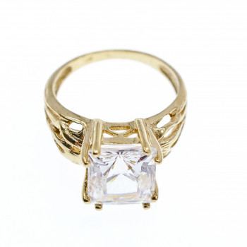 Sky Jewelry Золотое кольцо с Фианитом 10К (417  проба)