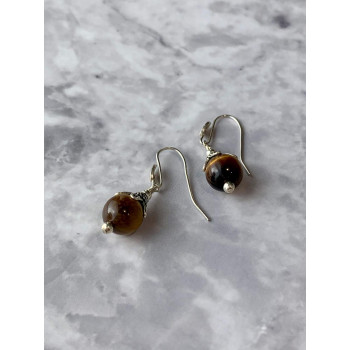 Sky Jewelry Винтажные Серебряные серьги с Агатом