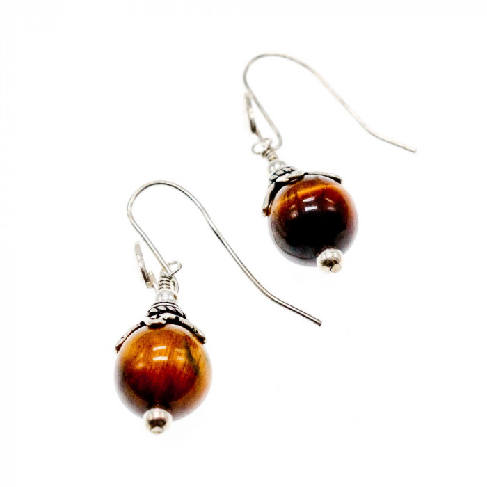 Sky Jewelry Винтажные Серебряные серьги с Агатом