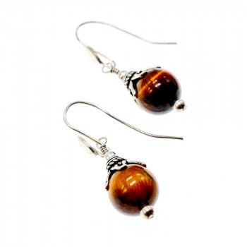 Sky Jewelry Винтажные Серебряные серьги с Агатом