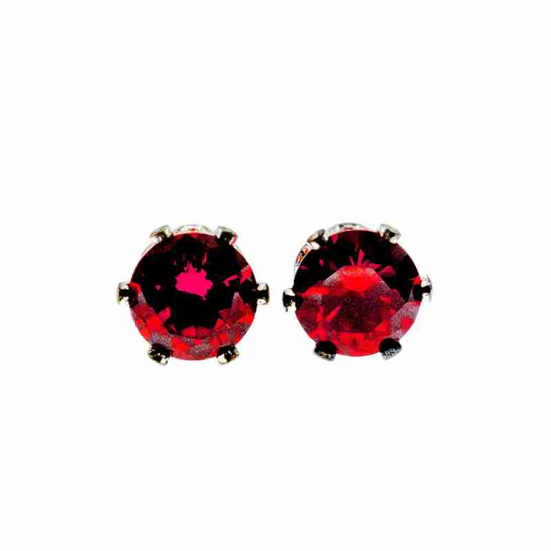 Sky Jewelry Серебряные серьги-гвоздики с камнем Спессартин