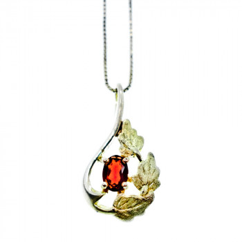 Sky Jewelry Серебряная Цепочка с Кулоном Гранат  Italy