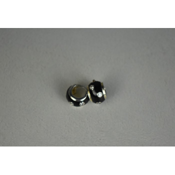 Sky Jewelry Серебряные серьги с черной Эмалью и Фианитами