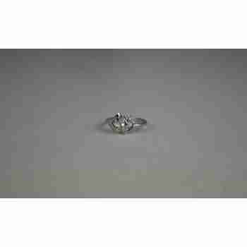 Sky Jewelry Серебряное кольцо с Бесцветным Турмалином *АХРОИТ*