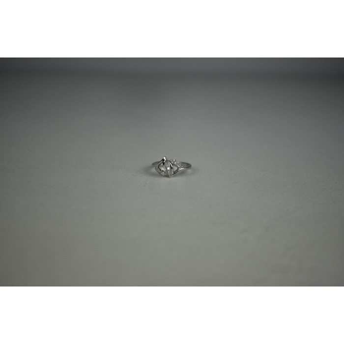 Sky Jewelry Серебряное кольцо с Бесцветным Турмалином *АХРОИТ*