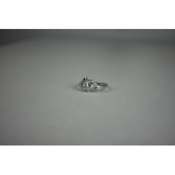 Sky Jewelry Серебряное кольцо с Бесцветным Турмалином *АХРОИТ*