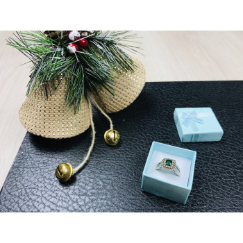 Sky Jewelry Серебряное кольцо с изумрудом