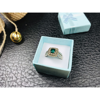 Sky Jewelry Серебряное кольцо с изумрудом