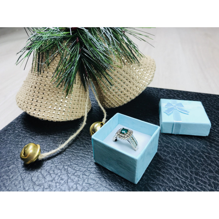 Sky Jewelry Серебряное кольцо с изумрудом