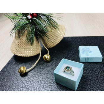 Sky Jewelry Серебряное кольцо с изумрудом