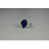 Sky Jewelry Серебряное Кольцо 925 пробы с Сапфиром и Фианитами