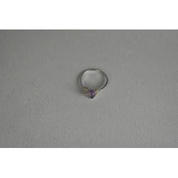 Sky Jewelry Серебряное Кольцо с Аметистом и Фианитами
