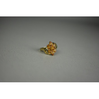 Sky Jewelry Серебряное Кольцо в позолоте с камнем Гелиодор 925 проба