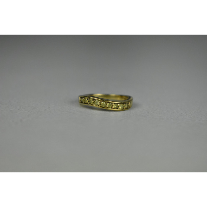 Sky Jewelry Серебряное кольцо в позолоте  с камнями Шпинель