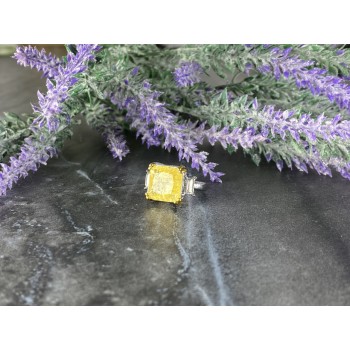 Sky Jewelry Серебряное кольцо 925 пробы с необычным дизайном Цитрина