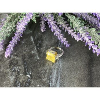 Sky Jewelry Серебряное кольцо 925 пробы с необычным дизайном Цитрина