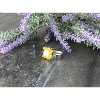 Sky Jewelry Серебряное кольцо 925 пробы с необычным дизайном Цитрина