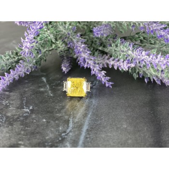 Sky Jewelry Серебряное кольцо 925 пробы с необычным дизайном Цитрина