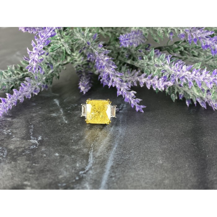 Sky Jewelry Серебряное кольцо 925 пробы с необычным дизайном Цитрина