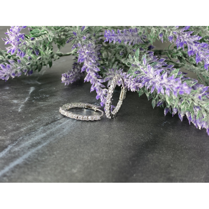 Sky Jewelry Серебряные Серьги с Фианитами 925 проба