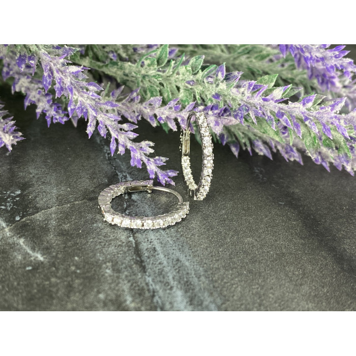 Sky Jewelry Серебряные Серьги с Фианитами 925 проба