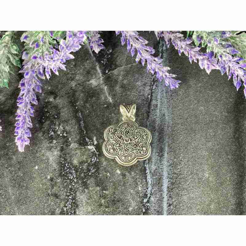 Sky Jewelry Серебряный  кулон с  Перламутром  и камнями Морион