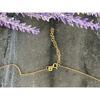 Sky Jewelry Серебряное ожерелье с камнями Турмалин Параиба и Фианитами *Глаз-Оберег