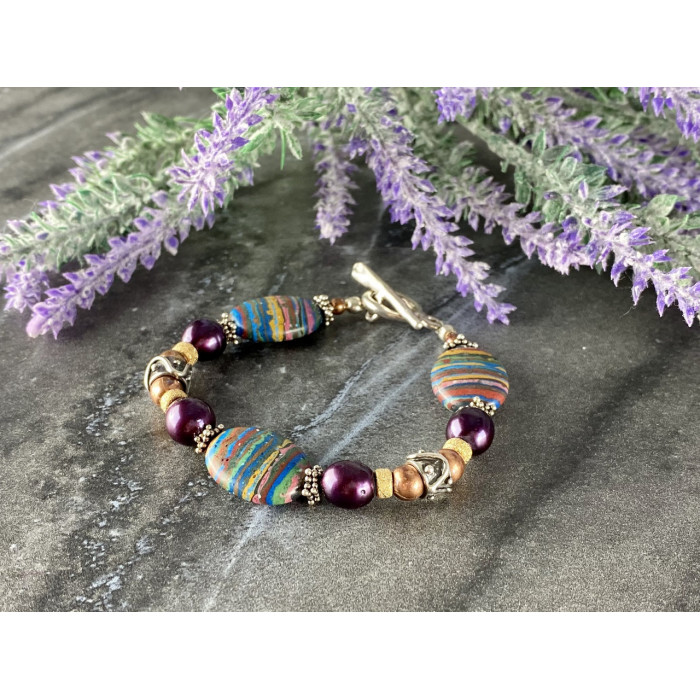 Sky Jewelry Серебряный браслет с Яшмой