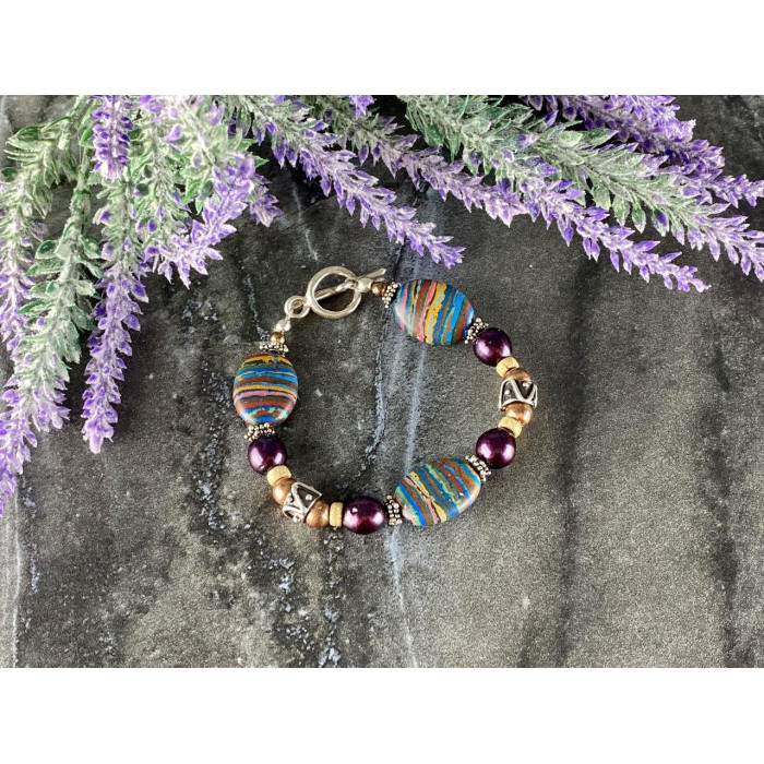 Sky Jewelry Серебряный браслет с Яшмой