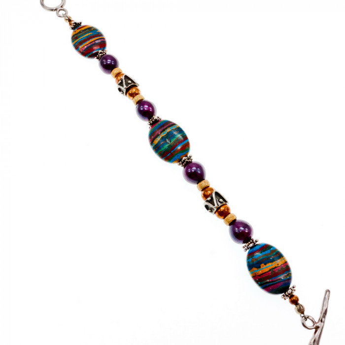 Sky Jewelry Серебряный браслет с Яшмой