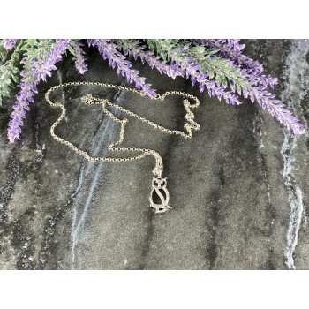 Sky Jewelry Серебряная цепочка с кулоном фианиты 925 проба *Сова*