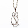 Sky Jewelry Серебряная цепочка с кулоном фианиты 925 проба *Сова*