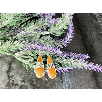 Sky Jewelry Винтажные Серебряные серьги с Агатом 925 проба