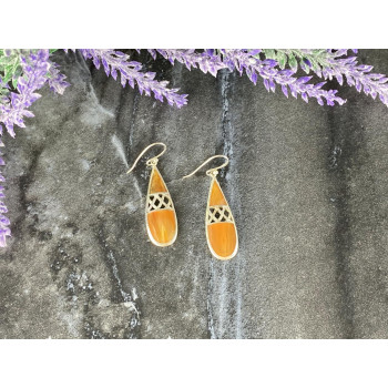 Sky Jewelry Винтажные Серебряные серьги с Агатом 925 проба