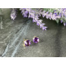 Sky Jewelry Золотые Серьги-гвоздики с Аметистом 14К (585 проба)   *Круг*
