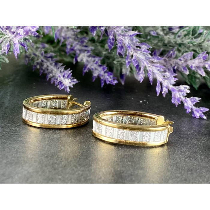 Sky Jewelry Серебряные серьги в позолоте  925 пробы Italy Milor