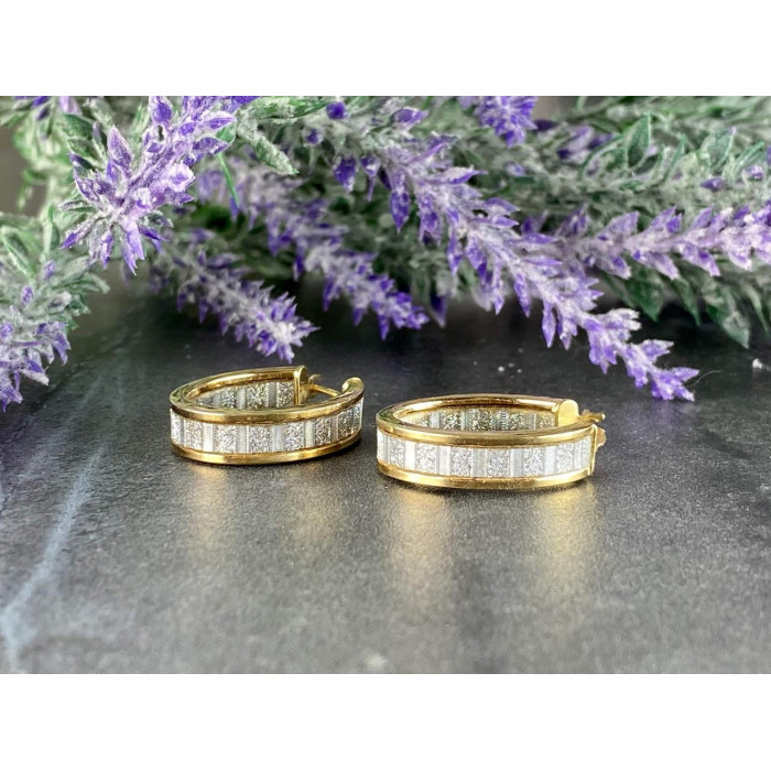 Sky Jewelry Серебряные серьги в позолоте  925 пробы Italy Milor