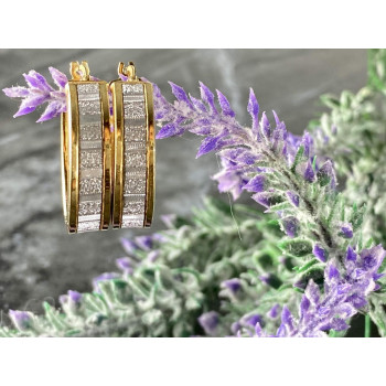 Sky Jewelry Серебряные серьги в позолоте  925 пробы Italy Milor