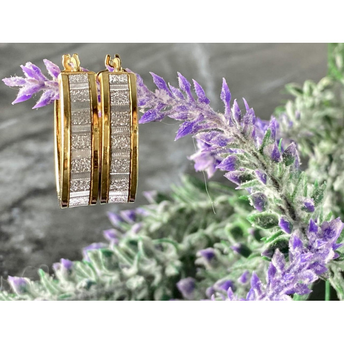 Sky Jewelry Серебряные серьги в позолоте  925 пробы Italy Milor