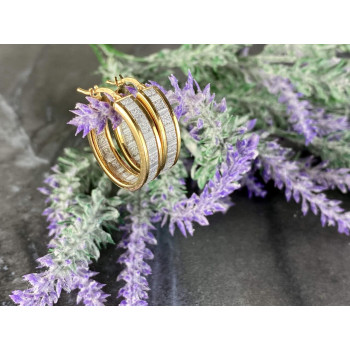 Sky Jewelry Серебряные серьги в позолоте  925 пробы Italy Milor