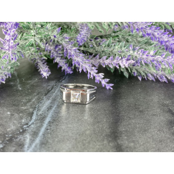 Sky Jewelry Мужское Серебряное Кольцо 925 проба с камнем Белый Сапфир