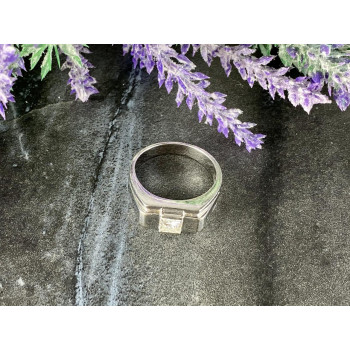 Sky Jewelry Мужское Серебряное Кольцо 925 проба с камнем Белый Сапфир